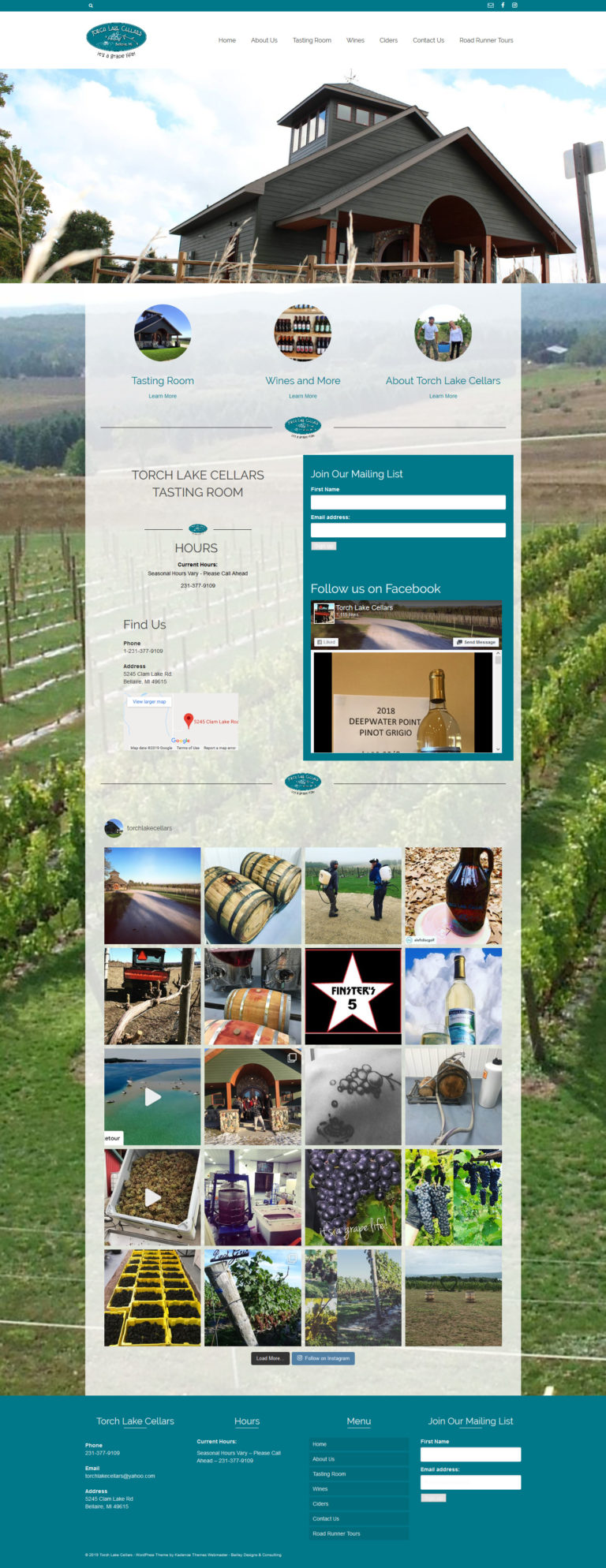 Read more about the article Torch Lake Cellars – website design
